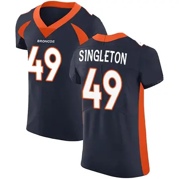 Alex Singleton Men's Nike Orange Denver Broncos Custom Game Jersey