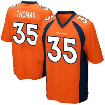 Dymonte Thomas Denver Broncos Football Jersey Adult Large Orange Reebok On  Field