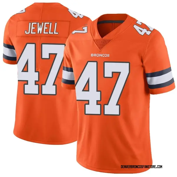 Men's Josey Jewell Denver Broncos Limited Orange Color Rush Vapor ...