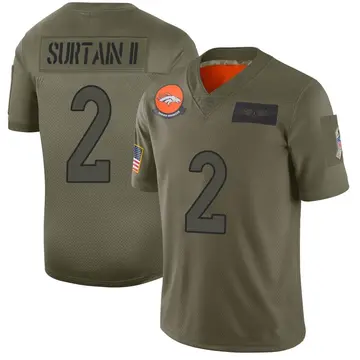 33D Jersey de football Denver''Broncos'''3 Russell Wilson 2 Patrick Surtain  II 18 Peyton Manning 