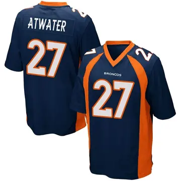 Steve Atwater Broncos Jersey Throwback #27 Orange 75th Men's