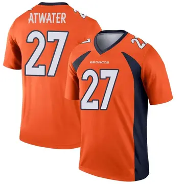 Steve Atwater Broncos Jersey Throwback #27 Orange 75th Men's