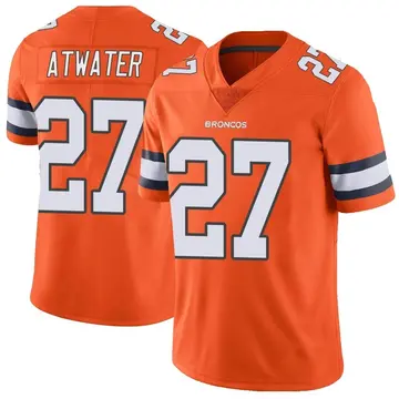 Steve Atwater Broncos Jersey Throwback #27 Orange 75th Men's