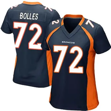 Garett Bolles Name & Number Game Day V-Neck T-Shirt - Navy - Tshirtsedge