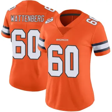 Luke Wattenberg Men's Nike Orange Denver Broncos Vapor Untouchable Custom Elite Jersey