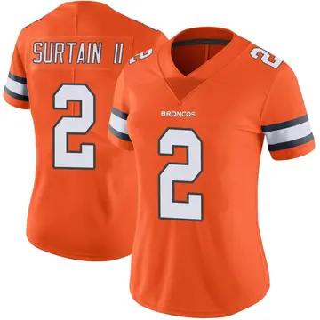 Men's Nike Patrick Surtain II Orange Denver Broncos Vapor Untouchable Limited Jersey