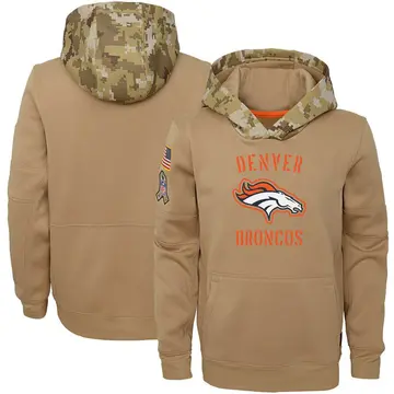 2021 Men's Denver Broncos Salute to Service Sideline Therma Pullover Hoodie