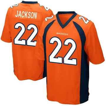 Men's Denver Broncos #22 Kareem Jackson Navy Blue 100th Season